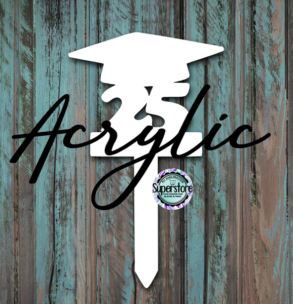 Clear Acrylic Grad 25 Garden Stake - Sublimation Acrylic