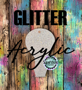 GLITTER Acrylic Hot air balloon-  With or Without Hole  - Sublimation Acrylic