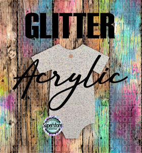 GLITTER Acrylic Baby bodysuit -  With or Without Hole  - Sublimation Acrylic