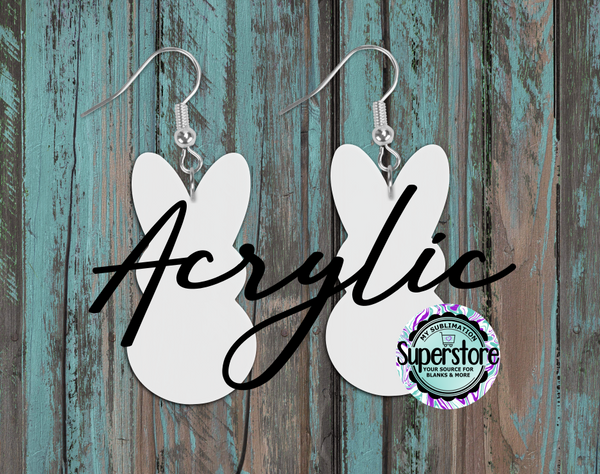 Clear Acrylic Peep Earrings -  5 & 10 pairs 1.5 & 2 inch size - Sublimation Acrylic