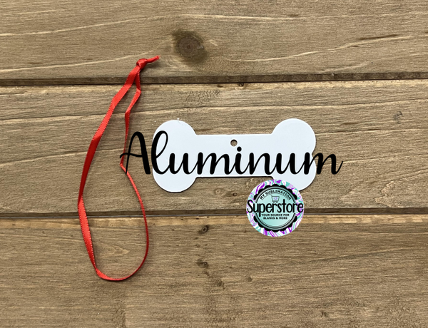 Aluminum dog bone ornament 3.25 inch