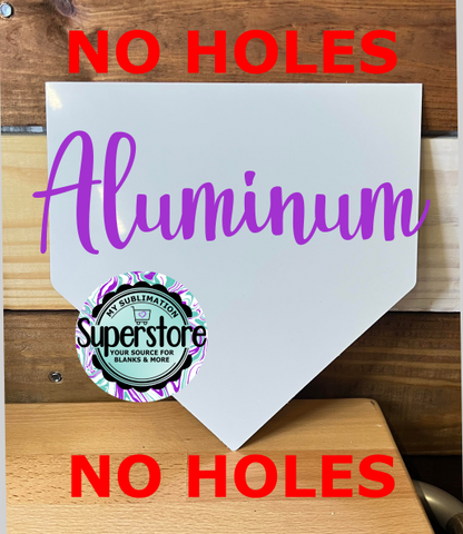 Aluminum baseball home plate withOUT holes 10.5 inch - Bulk pricing option