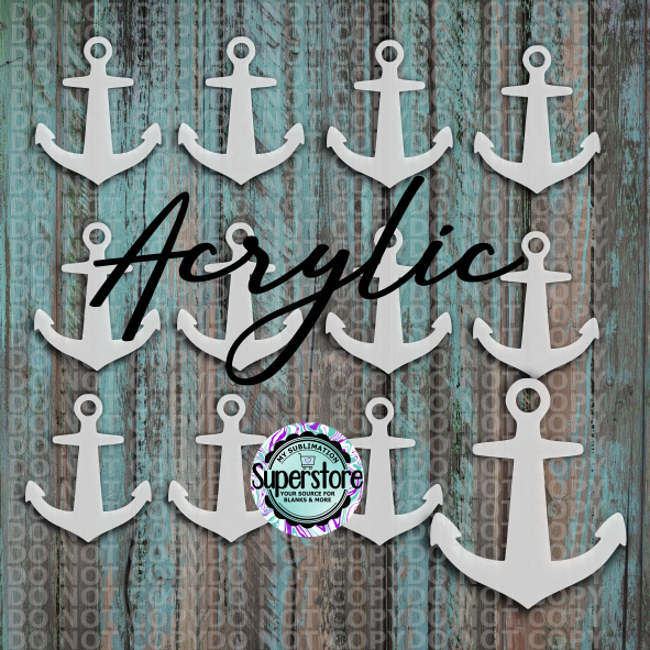 Acrylic Anchor - 10 or 20 count 1.5 & 2 inch size - Sublimation Acrylic
