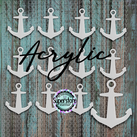 Acrylic Anchor - 10 or 20 count 1.5 & 2 inch size - Sublimation Acrylic