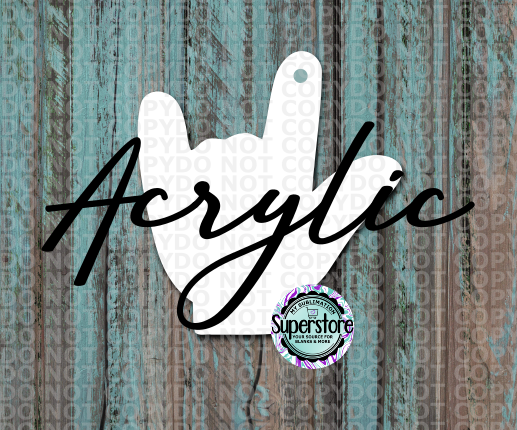 Acrylic ASL hand With or Without Hole - Sublimation Acrylic – My ...