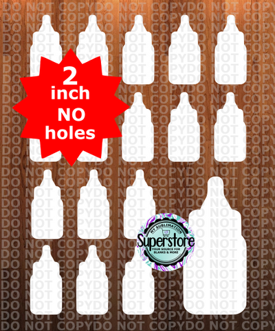 10 or 20pc bundle - 1.5 or 2 inch size  Baby bottle - (great for badge reels & hairbow centers)