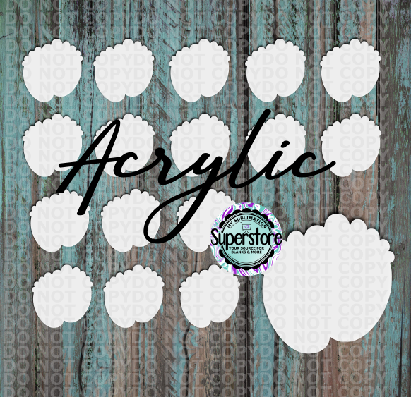 Acrylic Baby Feet - 10 or 20 count 1.5 & 2 inch size - Sublimation Acrylic