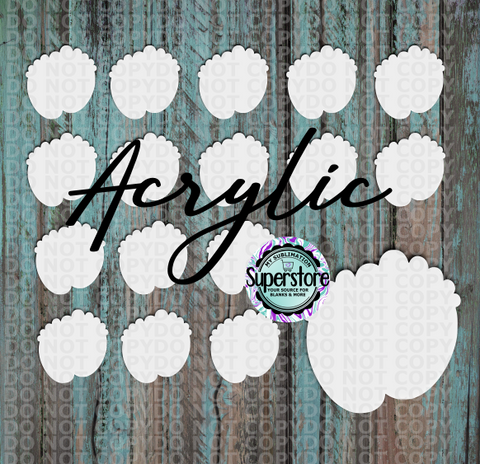 Acrylic Baby Feet - 10 or 20 count 1.5 & 2 inch size - Sublimation Acrylic