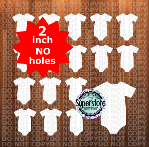 10 or 20pc bundle - 1.5 or 2 inch size  Baby body suit - (great for badge reels & hairbow centers)