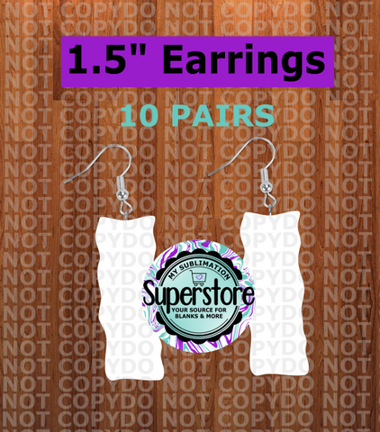 1.5 inch - Bacon earrings 10 pairs - MDF Sublimation Blank