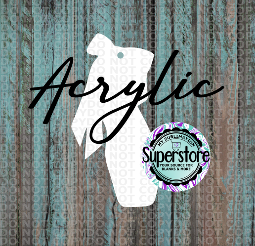 Clear Acrylic - Ballet Shoe -  With or Without Hole  - Sublimation Acrylic