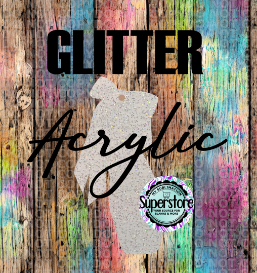 GLITTER Ballet Shoe - With or Without Hole  - Sublimation Acrylic