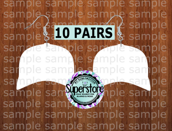 Baseball cap - earrings 3 sizes - 10pair - MDF Sublimation