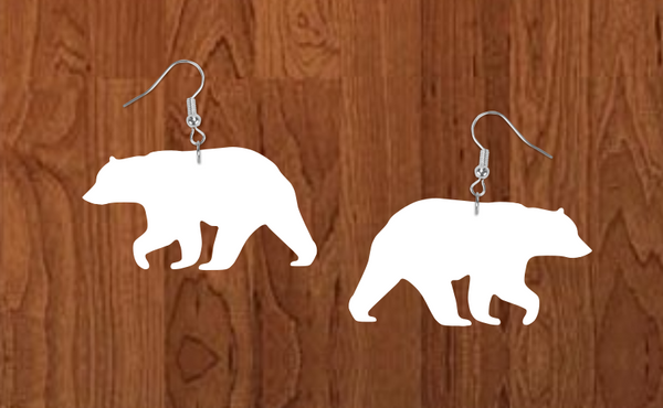 Bear earrings 3 sizes  - 10 pairs MDF Sublimation