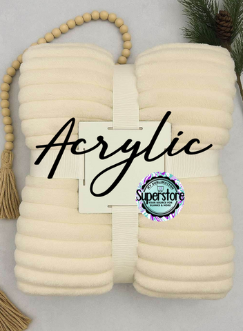 Clear Acrylic - Square Blanket Tag  - Sublimation Acrylic