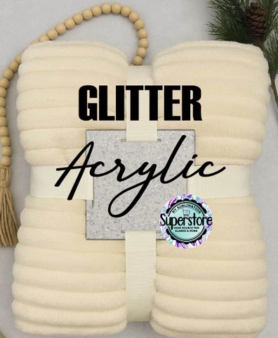 Glitter Acrylic - Square Blanket Tag  - Sublimation Acrylic