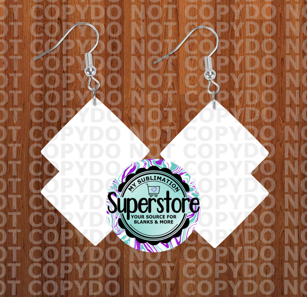 Boho double earrings - BULK PURCHASE 5 or 10pair - 1.5 inch or 2 inch - MDF Sublimation Blanks
