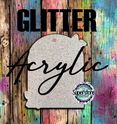 GLITTER Boho Floral Sign -  With or Without Hole  - Sublimation Acrylic