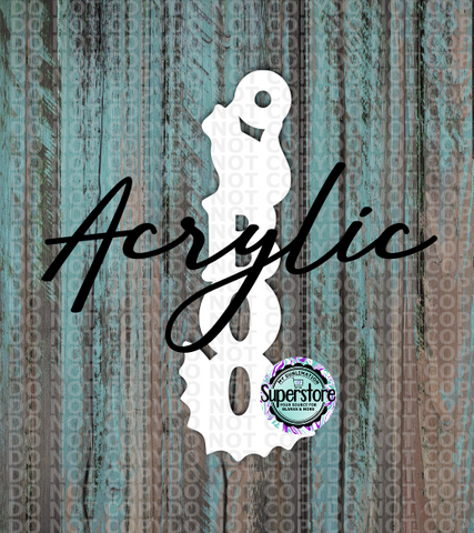 Clear Acrylic - Boo Cat -  With or Without Hole  - Sublimation Acrylic