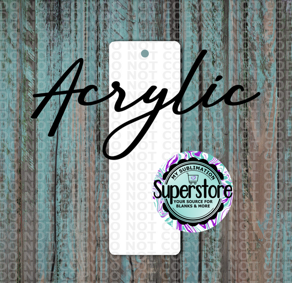 Clear Acrylic Bookmark 4.50 inch  - Sublimation Acrylic