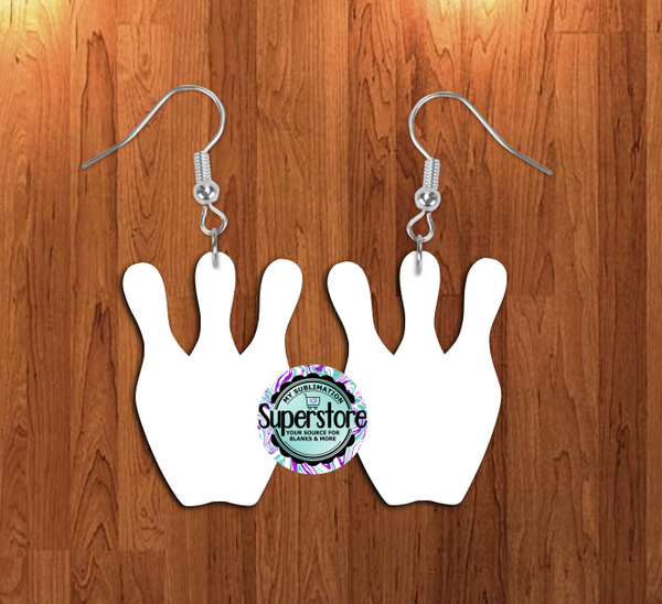Trio Bowling earrings 2 sizes  1.5 / 2 inch -  BULK PURCHASE 10pair - Single sided MDF