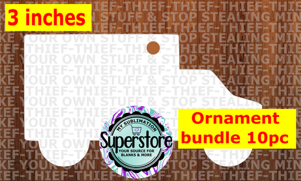 Box Truck - with hole - Ornament Bundle Price