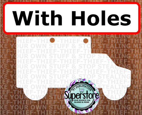 Box Truck - with holes - Wall Hanger - 5 sizes to choose from - Sublimation Blank