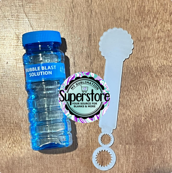 Clear Acrylic - Scalloped Bubble Wand - Sublimation Acrylic