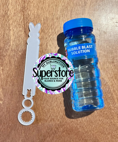 Clear Acrylic - Peep Bunny Bubble Wand - Sublimation Acrylic
