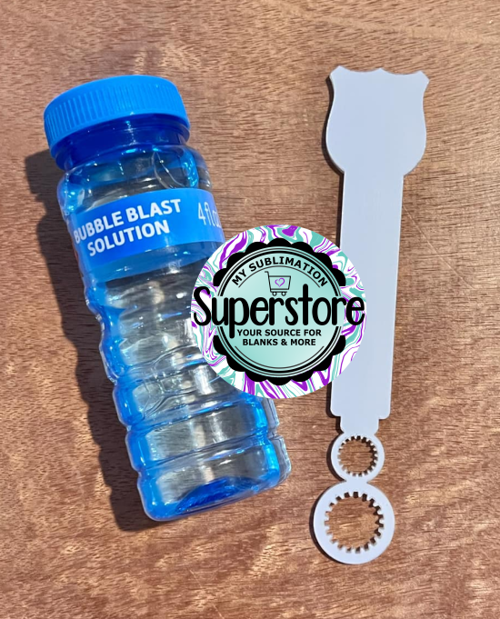 Clear Acrylic - Police Badge Bubble Wand - Sublimation Acrylic