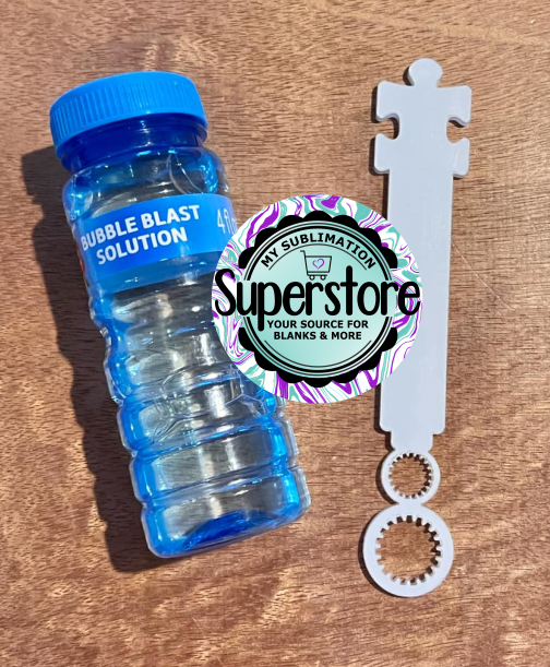 Clear Acrylic - Puzzle Bubble Wand - Sublimation Acrylic