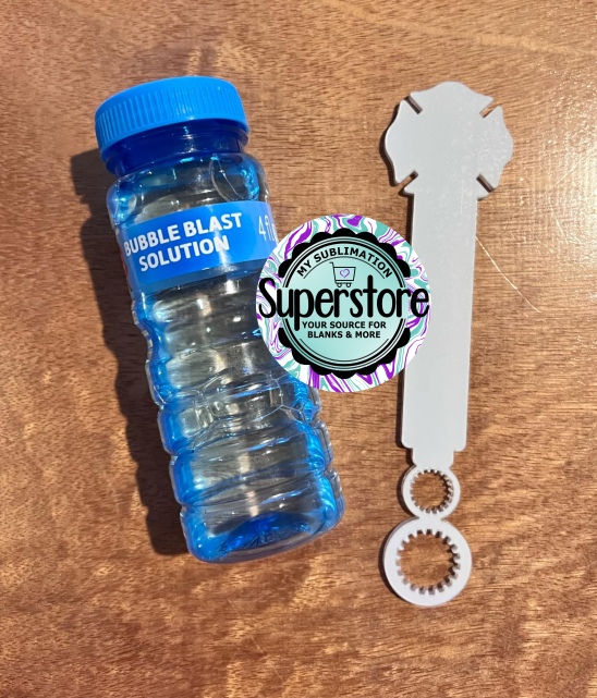 Clear Acrylic - Firefighter Badge Bubble Wand - Sublimation Acrylic
