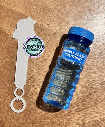 Clear Acrylic - Gingerbread Girl Bubble Wand - Sublimation Acrylic