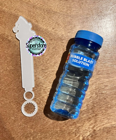 Clear Acrylic - Green Guy Bubble Wand - Sublimation Acrylic