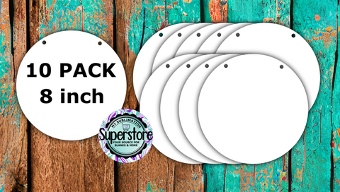 10 PACK DEAL - with holes 8 inch round USA doorhanger  - BULK PURCHASE