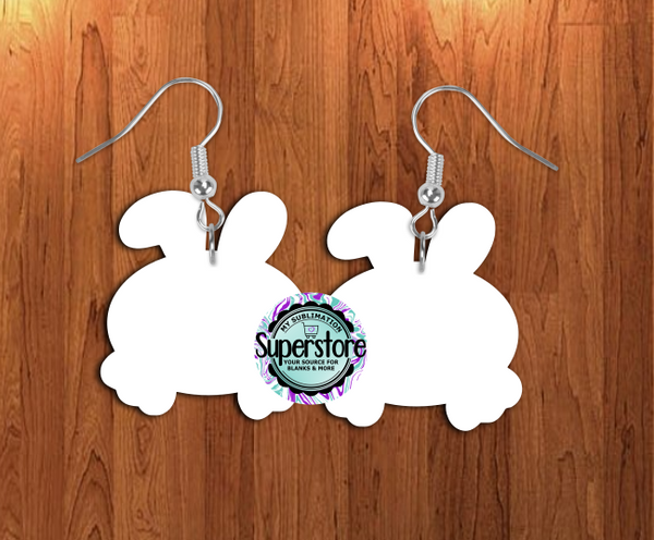 Bunny Butt earrings 3 sizes 1 / 1.5 / 2 inch -  BULK PURCHASE 10pair - Single sided