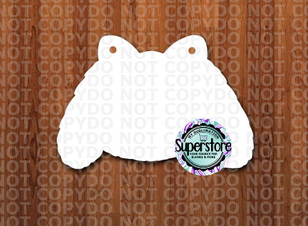 Bunny Head with Bow - With or Without Hole - Sublimation Blank MDF