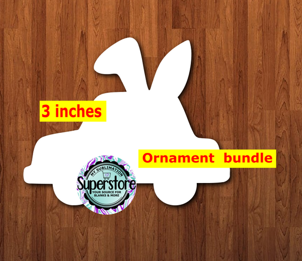 Bunny Car - With or Without Hole - bundle price - MDF sublimation blanks