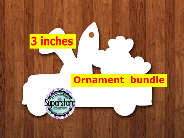 Bunny Carrot Truck - With or Without Hole - bundle price - MDF sublimation blanks