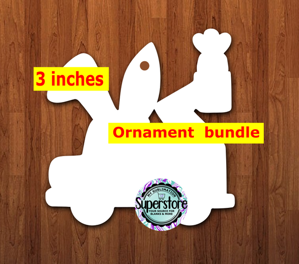 Bunny Lineman Truck - With or Without Hole - bundle price - MDF sublimation blanks