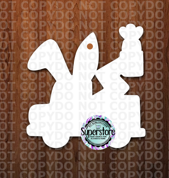 (4 inch) - Bunny Lineman Truck  - With or Without Hole - MDF Single Sided