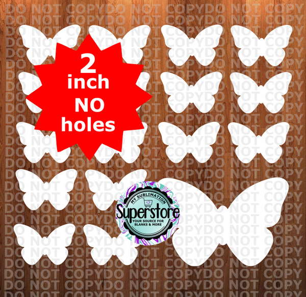 10 or 20pc bundle - 1.5 or 2 inch size Butterfly - (great for badge reels & hairbow centers)