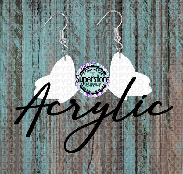 Acrylic Butterfly Earrings -   5 & 10 pairs 1.5 & 2 inch size - Sublimation Acrylic