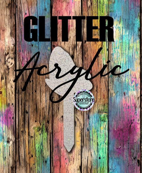 GLITTER - Side Butterfly Garden Stake - Sublimation Acrylic