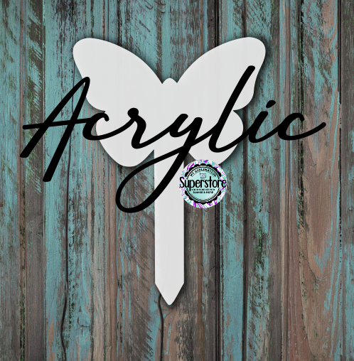Clear Acrylic Butterfly Garden Stake - Sublimation Acrylic