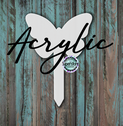 Clear Acrylic Butterfly Garden Stake - Sublimation Acrylic