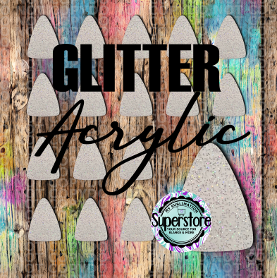 Glitter Acrylic Candy Corn - 10 or 20 count 1.5 & 2 inch size - Sublimation Acrylic