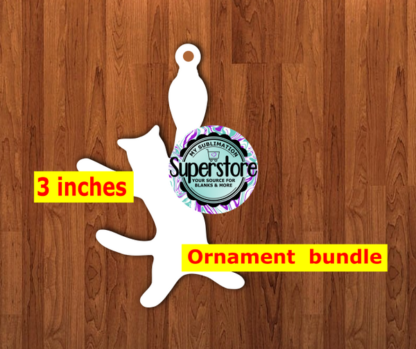 Cat with bulb  - With or Without Hole - bundle price - MDF sublimation blanks
