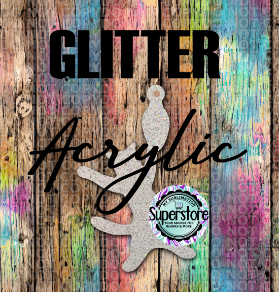 GLITTER Cat with bulb - With or Without Hole  - Sublimation Acrylic