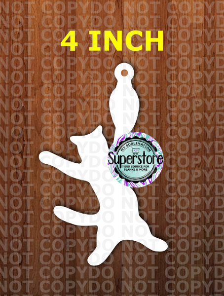 (4 inch) - Cat with bulb - With or Without Hole - MDF Single Sided